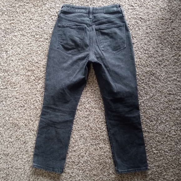 Madewell Women's The Curvy Perfect Vintage Jean Straight Leg Black Size Small 26 - Picture 6 of 12